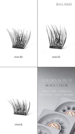 GOLDEN MIX 8/10/12mm - sem lashes